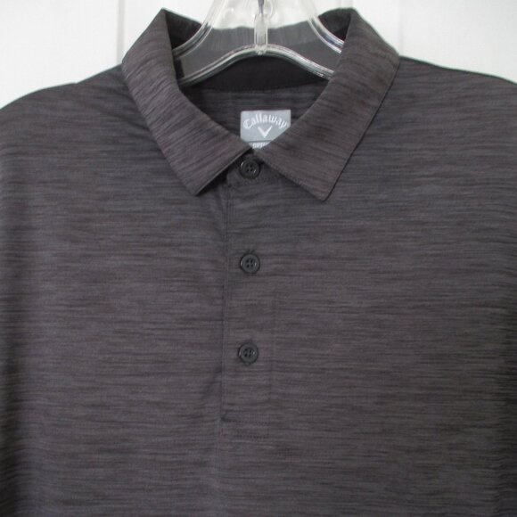 Callaway Opti-Dri Mens S/S Heather Gray Stretch Golf Polo Shirt - Size Medium - Picture 1 of 2